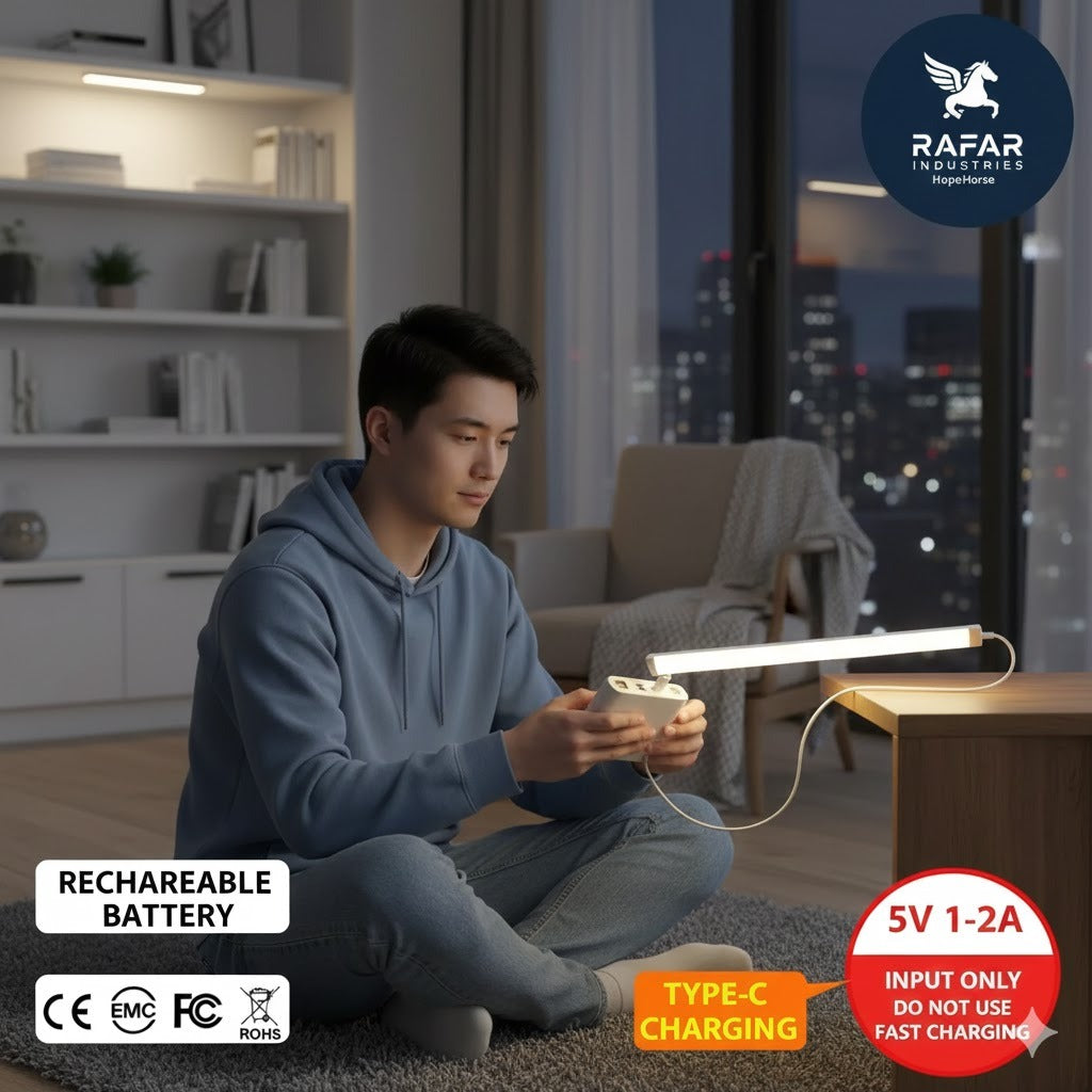 Type C Rechargeable Light. for Cabinet, Wardrobe, Lamp, Staircase and Backlight For Kitchen